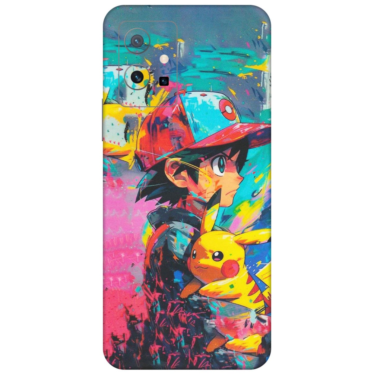 VIVO Y Series Phone Skins (All Models) - Ash & Pikachu - Matte Finish (M-26) Vivo Y75 (5G)