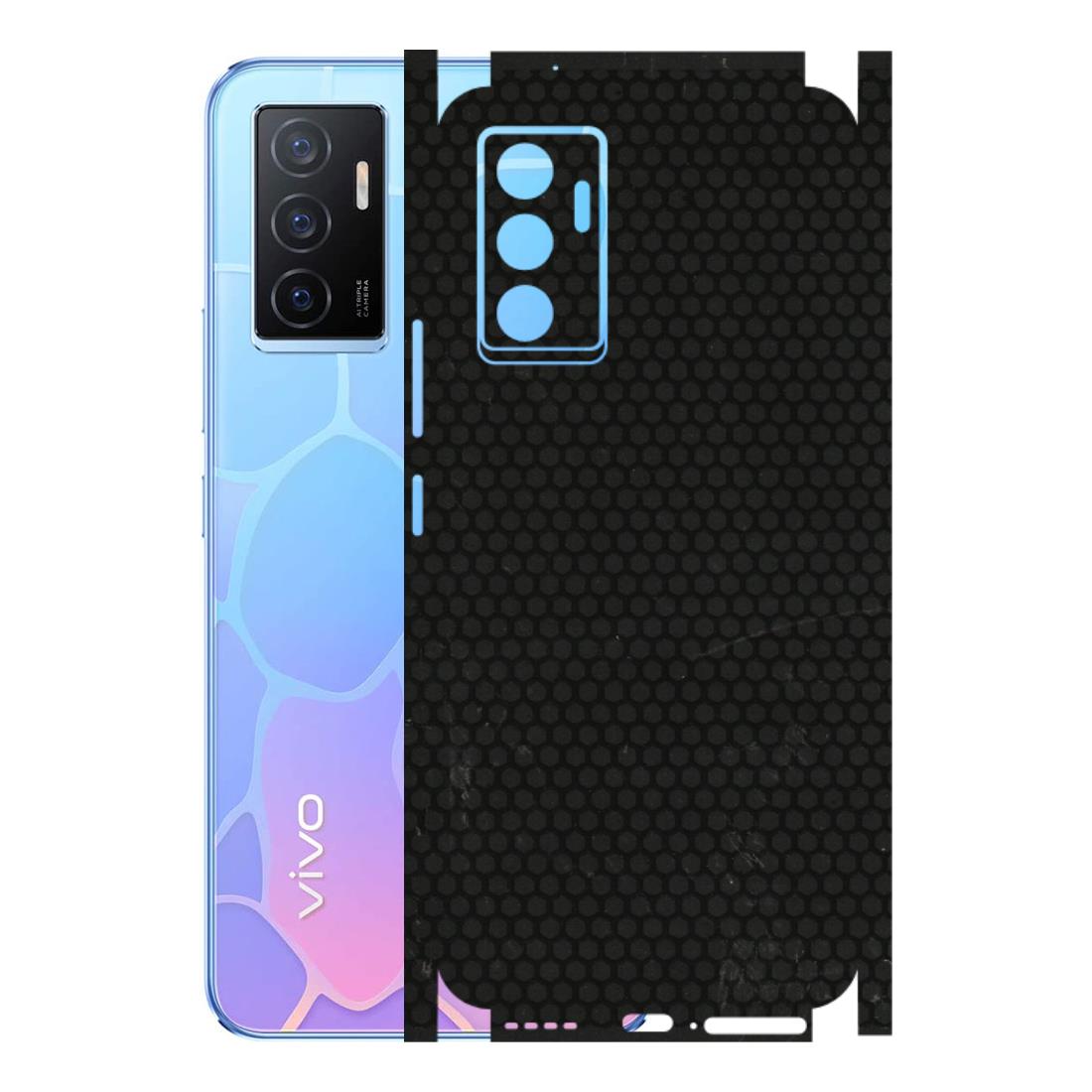 VIVO Y Series Phone Skins (All Models) - Black honeycomb - 3D Embossed Finish (L-114) Vivo Y75