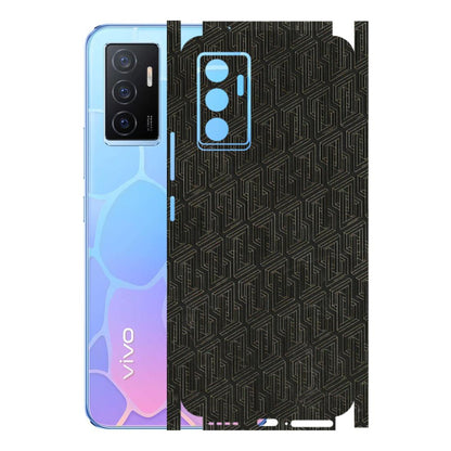 VIVO Y Series Phone Skins (All Models) - Black Abstract Pattern - 3D Embossed Finish (L-117) Vivo Y75