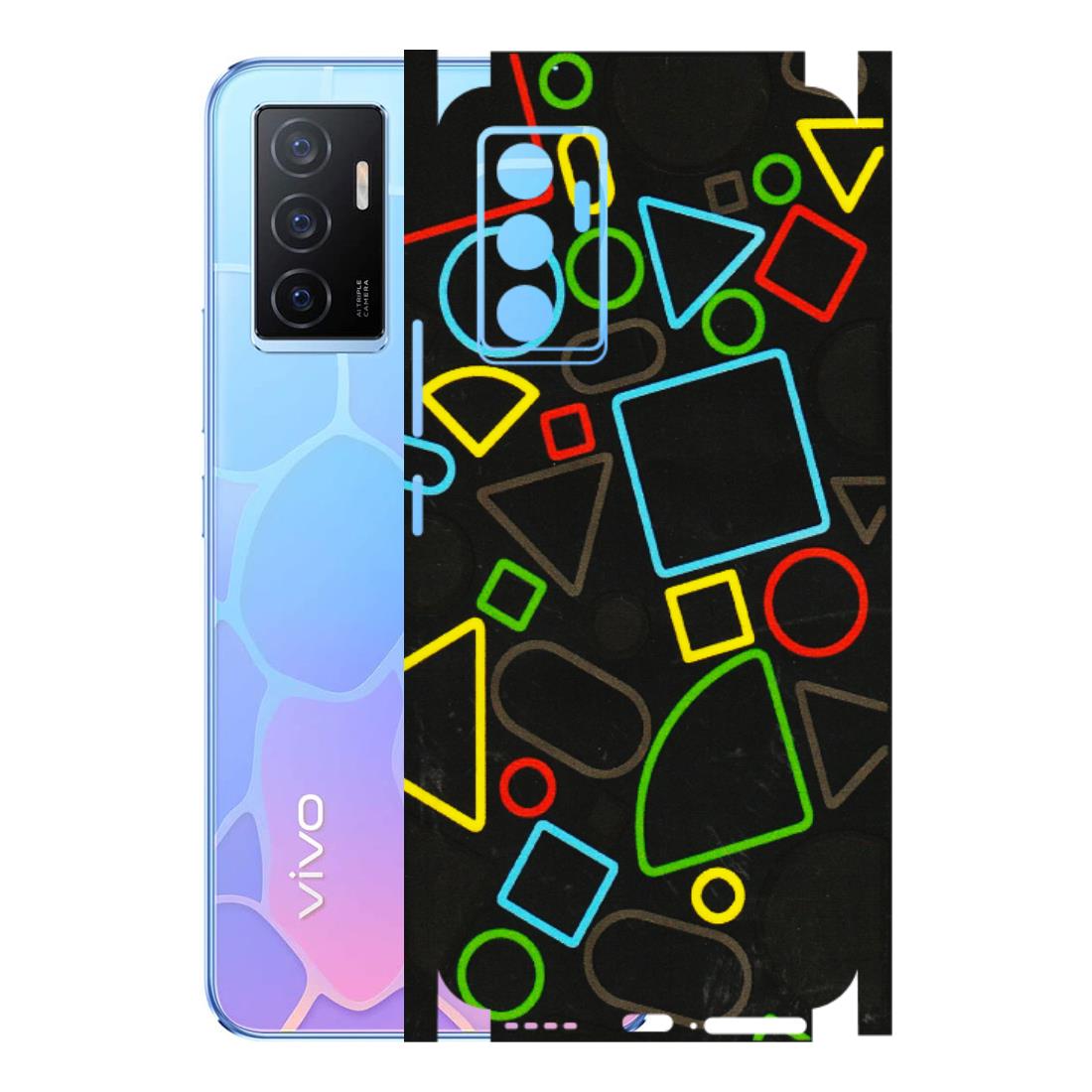 VIVO Y Series Phone Skins (All Models) - Black Shapes - 3D Embossed Finish (L-131) Vivo Y75