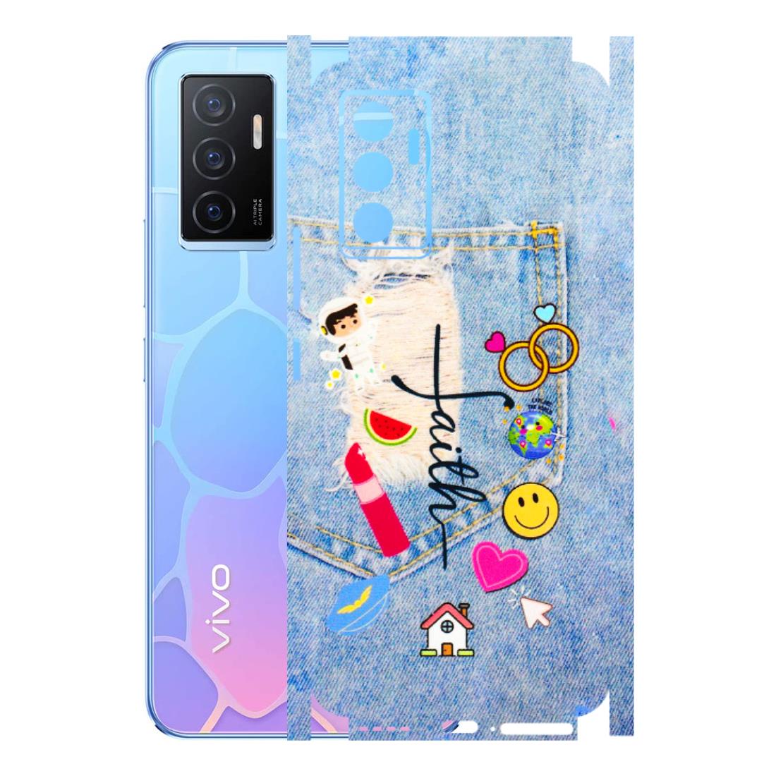 VIVO Y Series Phone Skins (All Models) - Denim Jeans Pocket - 3D Embossed Finish (L-134) Vivo Y75