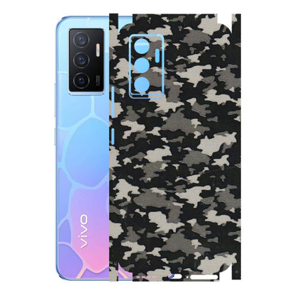 VIVO Y Series Phone Skins (All Models) - Black/Grey Camoflaunge - 3D Embossed Finish (L-142) Vivo Y75