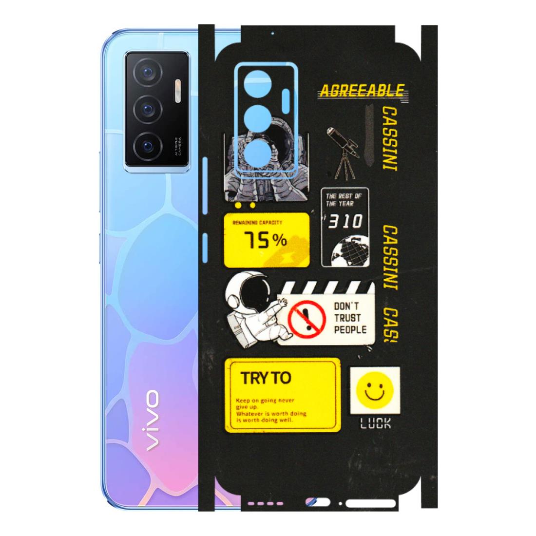 VIVO Y Series Phone Skins (All Models) - Black Cassini - 3D Embossed Finish (L-161) Vivo Y75