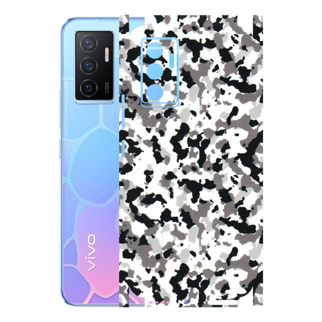 VIVO Y Series Phone Skins (All Models) - White Black Camouflage - 3D Embossed Finish (L-18) Vivo Y75