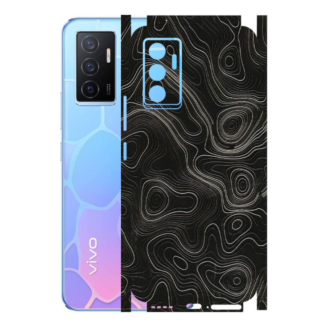 VIVO Y Series Phone Skins (All Models) - Black Swirl - 3D Embossed Finish (L-196) Vivo Y75