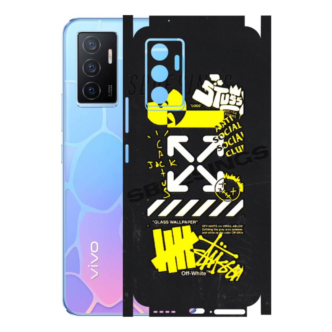 VIVO Y Series Phone Skins (All Models) - Anti Social Graffiti - 3D Embossed Finish (L-198) Vivo Y75