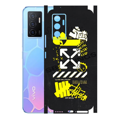 VIVO Y Series Phone Skins (All Models) - Anti Social Graffiti - 3D Embossed Finish (L-198) Vivo Y75