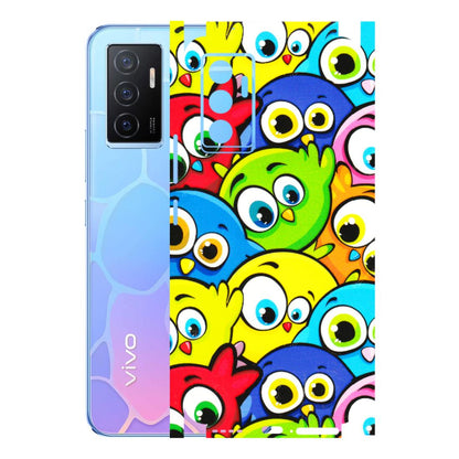 VIVO Y Series Phone Skins (All Models) - Cute Fluffy Birds - 3D Embossed Finish (L-213) Vivo Y75