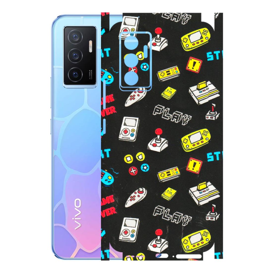 VIVO Y Series Phone Skins (All Models) - Gaming Doodles - 3D Embossed Finish (L-224) Vivo Y75