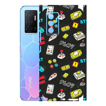 VIVO Y Series Phone Skins (All Models) - Gaming Doodles - 3D Embossed Finish (L-224) Vivo Y75