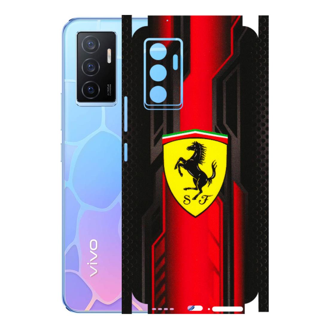 VIVO Y Series Phone Skins (All Models) - Black Ferrari Logo - 3D Embossed Finish (L-253) Vivo Y75