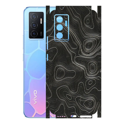 VIVO Y Series Phone Skins (All Models) - Abstract White Line Map - 3D Embossed Finish (L-269) Vivo Y75