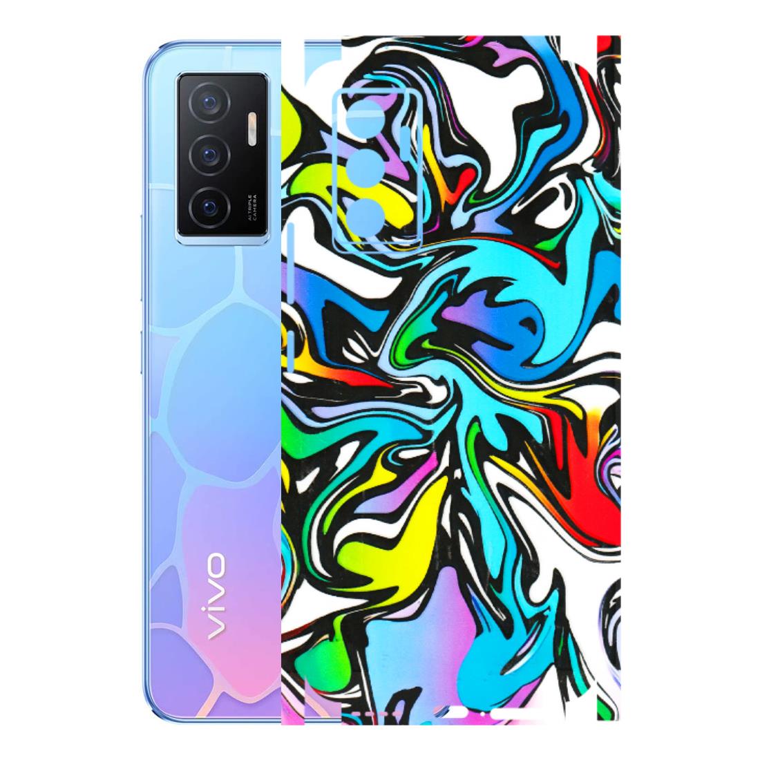 VIVO Y Series Phone Skins (All Models) - Abstract Colour Paints - 3D Embossed Finish (L-271) Vivo Y75