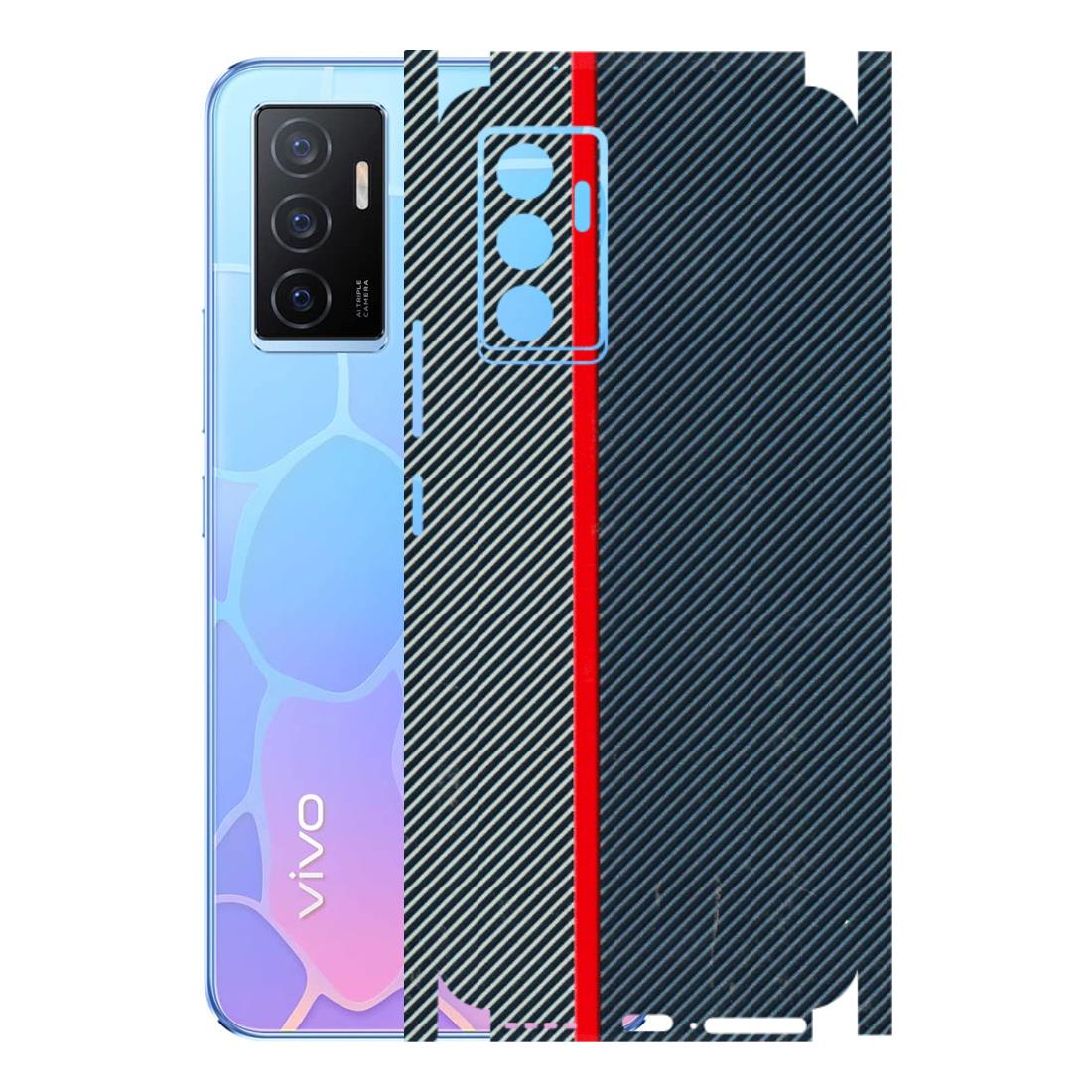 VIVO Y Series Phone Skins (All Models) - Blue Sober Lines - 3D Embossed Finish (L-305) Vivo Y75