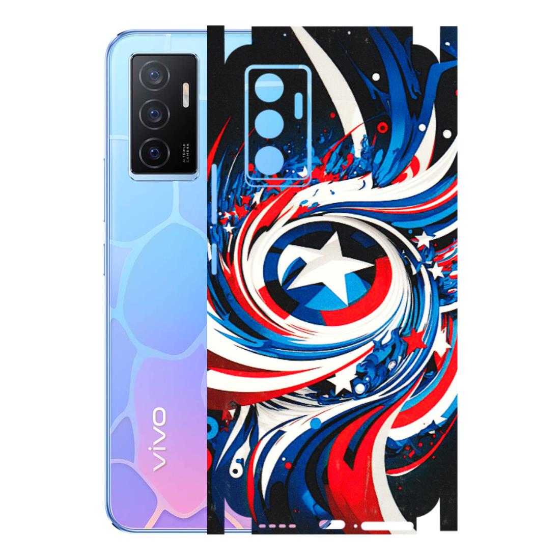 VIVO Y Series Phone Skins (All Models) - Captain America Logo - 3D Embossed Finish (L-307) Vivo Y75