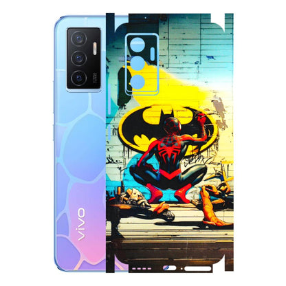 VIVO Y Series Phone Skins (All Models) - New Spiderman Bat Logo - 3D Embossed Finish (L-309) Vivo Y75