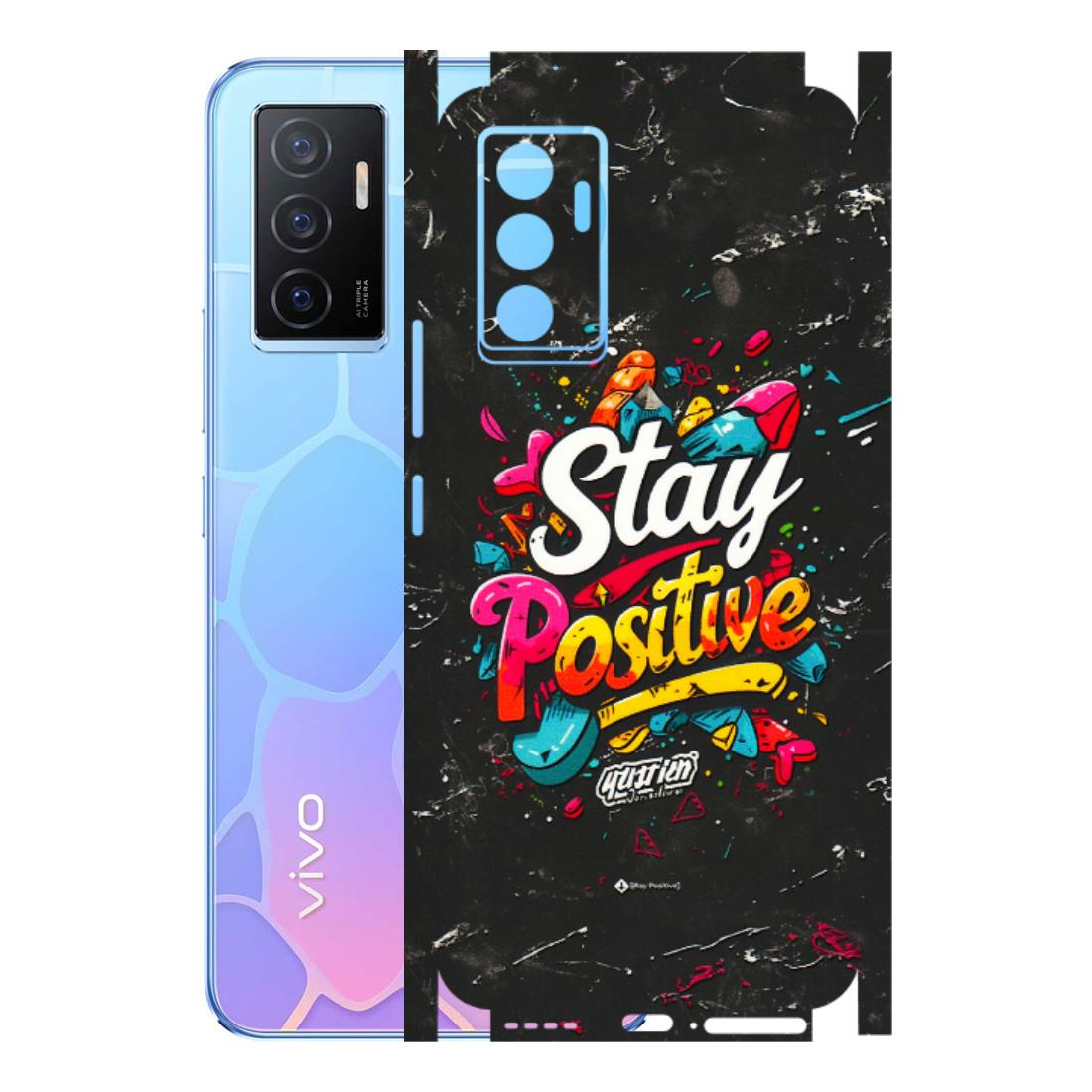 VIVO Y Series Phone Skins (All Models) - Stay Positive Black - 3D Embossed Finish (L-31) Vivo Y75