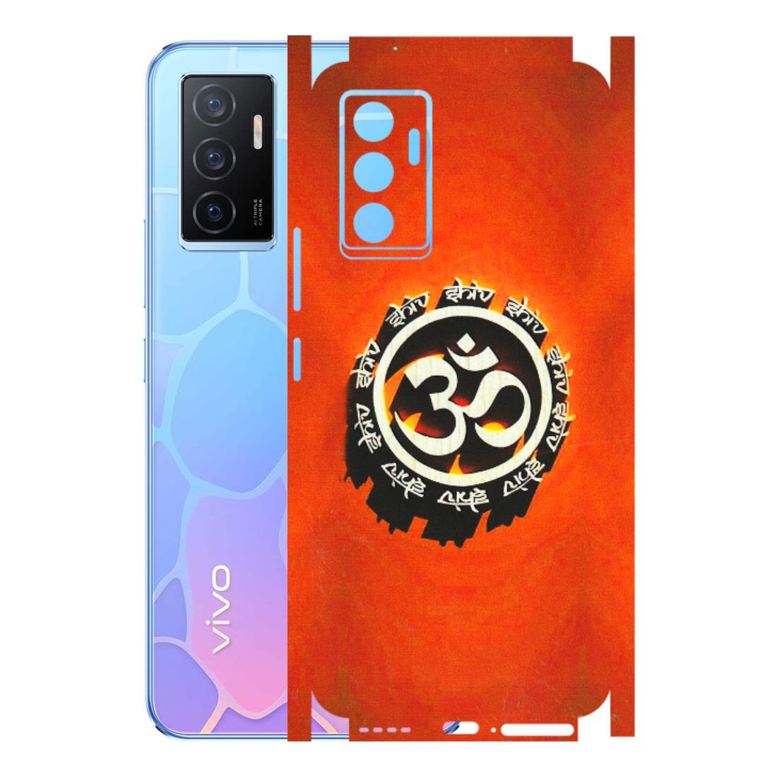 VIVO Y Series Phone Skins (All Models) - Aum Shiv Orange - 3D Embossed Finish (L-32) Vivo Y75