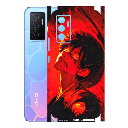 VIVO Y Series Phone Skins (All Models) - D.Luffy Power Up One Piece Anime - 3D Embossed Finish (L-326) Vivo Y75