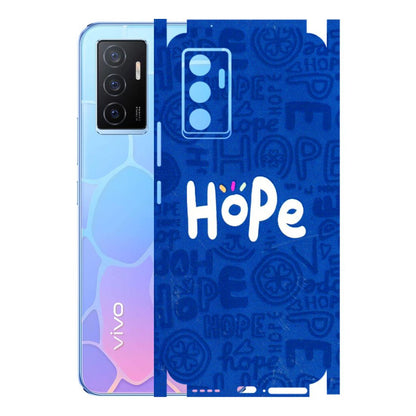 VIVO Y Series Phone Skins (All Models) - Hope Doodles Blue - 3D Embossed Finish (L-43) Vivo Y75