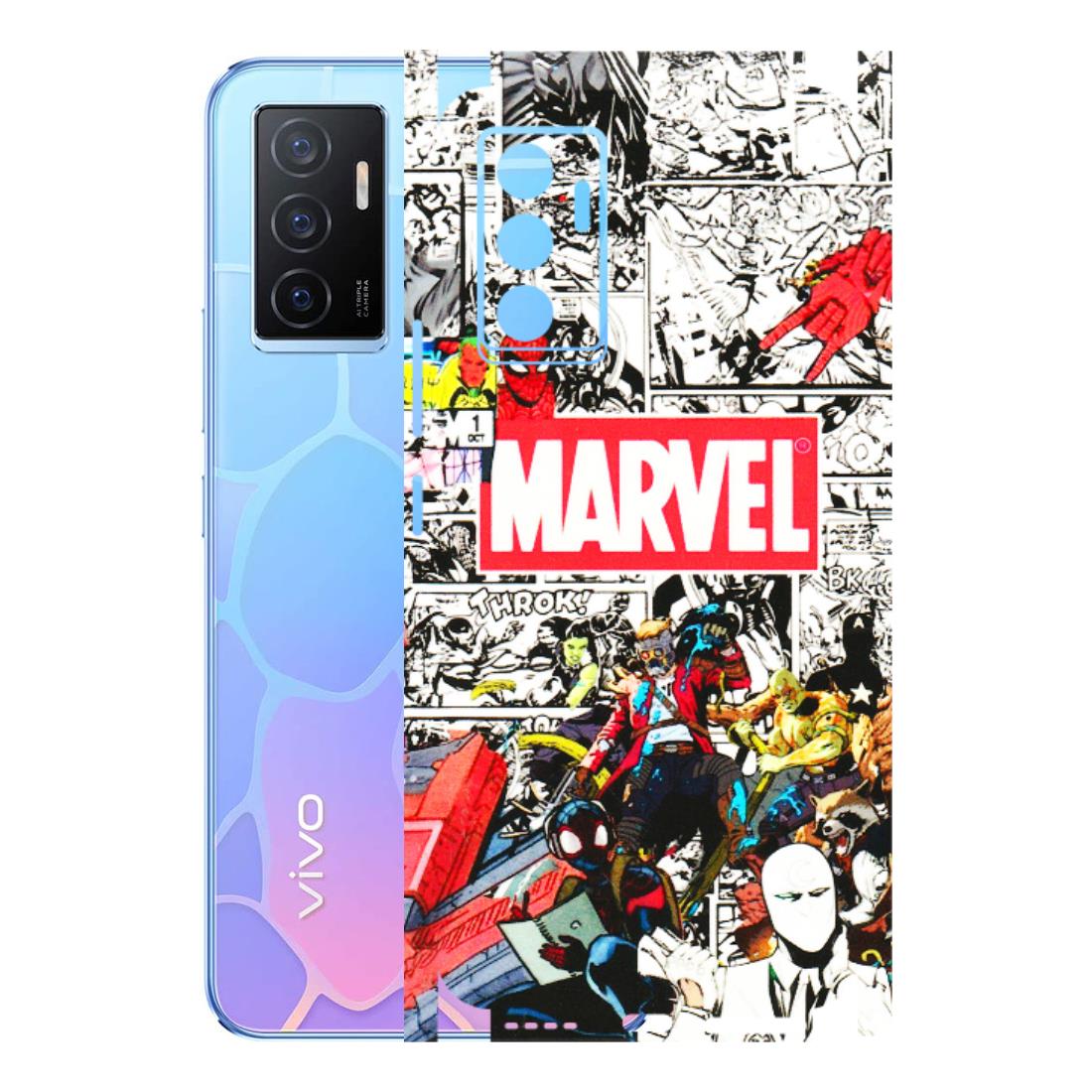 VIVO Y Series Phone Skins (All Models) - Marvel Colorful Comic - 3D Embossed Finish (L-64) Vivo Y75