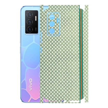 VIVO Y Series Phone Skins (All Models) - Gucci Fabric Pattern - 3D Embossed Finish (L-73) Vivo Y75