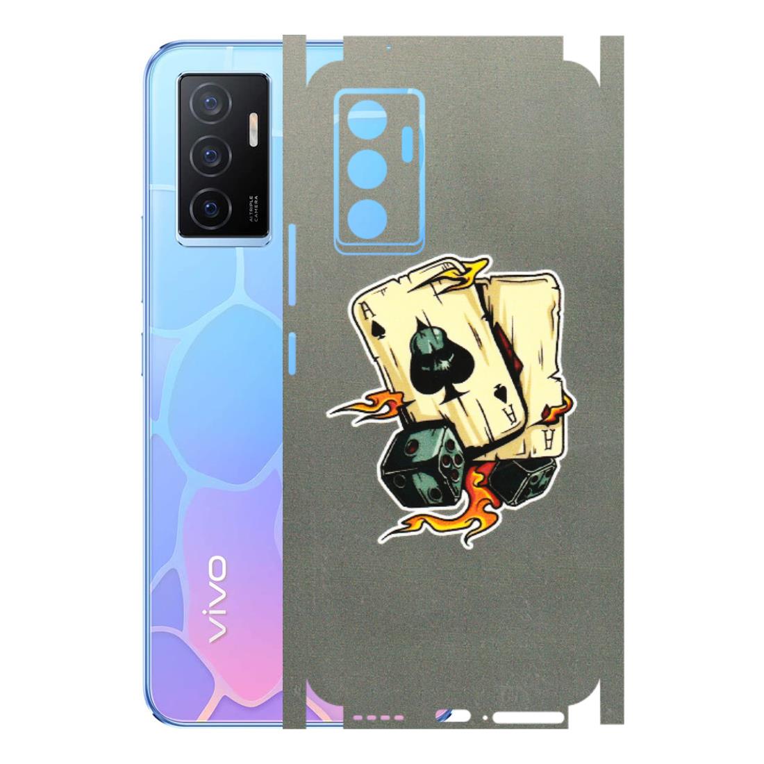 VIVO Y Series Phone Skins (All Models) - Grey Cards Of Ace - 3D Embossed Finish (L-77) Vivo Y75