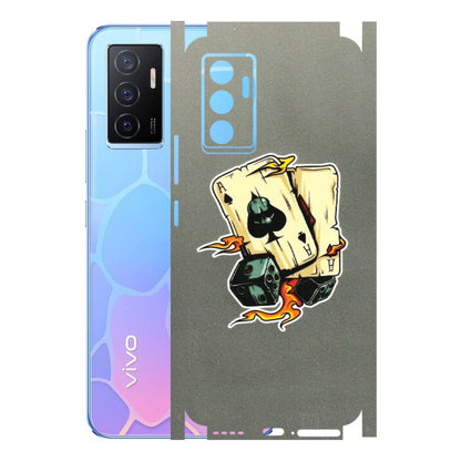 VIVO Y Series Phone Skins (All Models) - Grey Cards Of Ace - 3D Embossed Finish (L-77) Vivo Y75