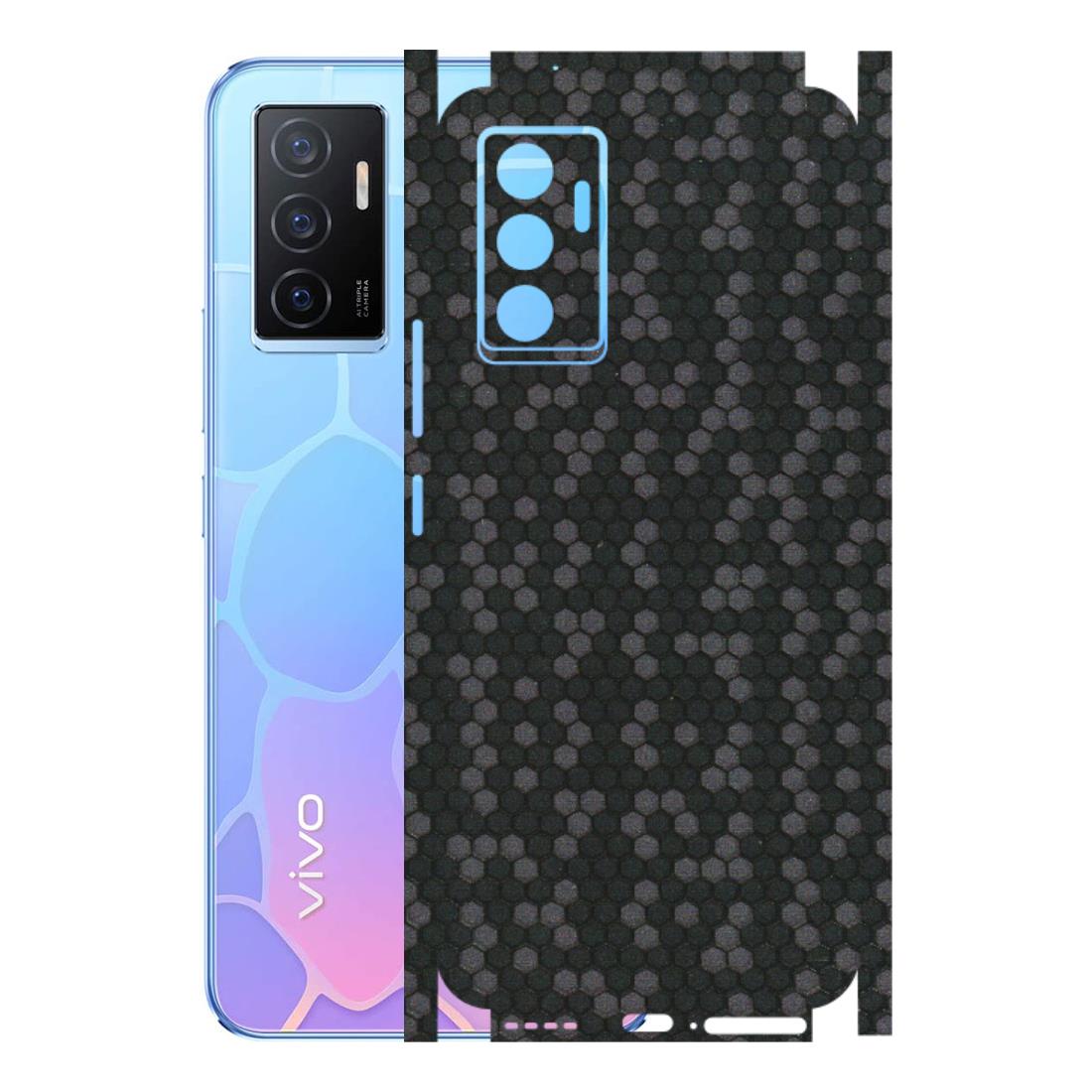 VIVO Y Series Phone Skins (All Models) - Black Grey Honeycomb Sober - 3D Embossed Finish (L-85) Vivo Y75