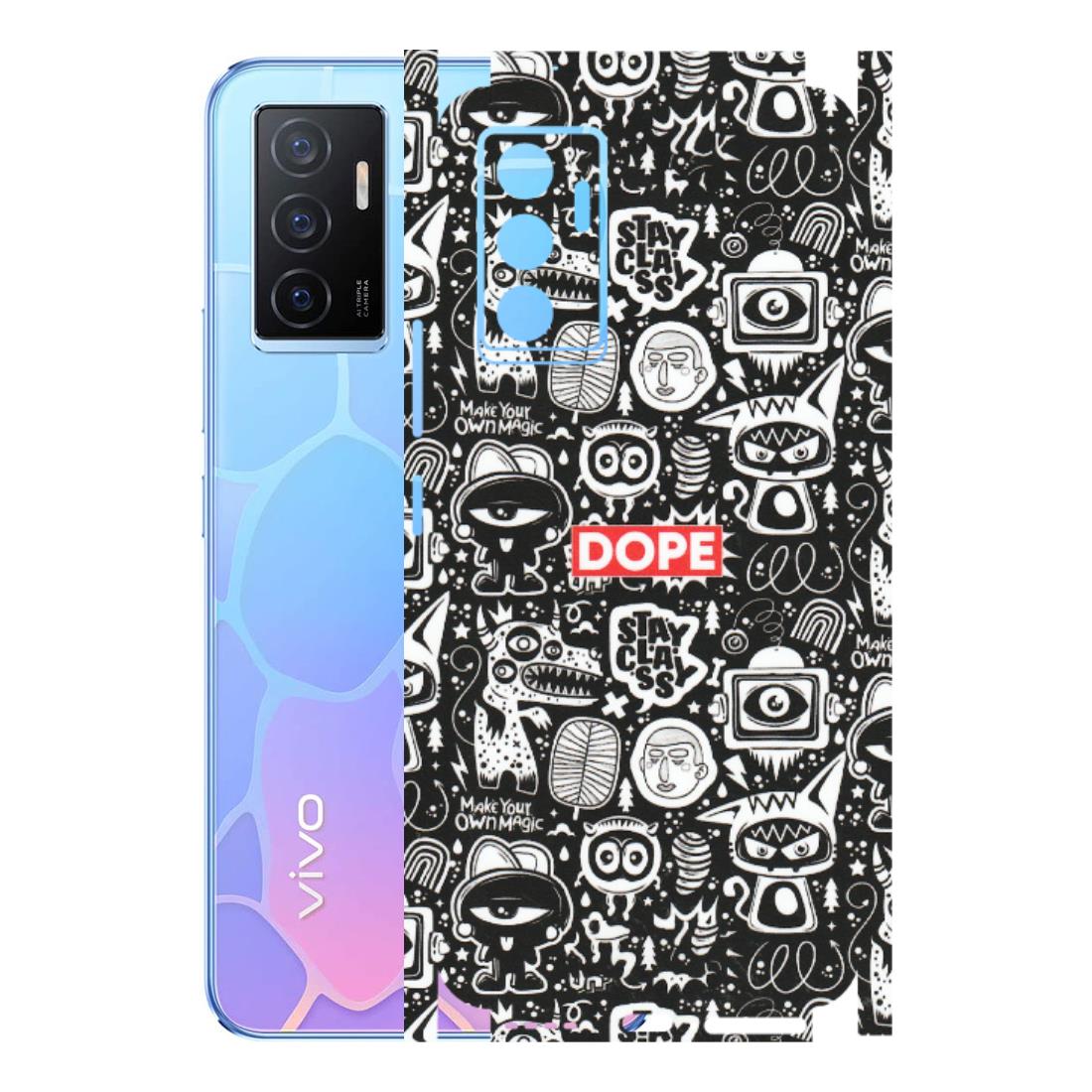 VIVO Y Series Phone Skins (All Models) - Dope Stay Classy Black Doodles - Matte Finish (M-126) Vivo Y75