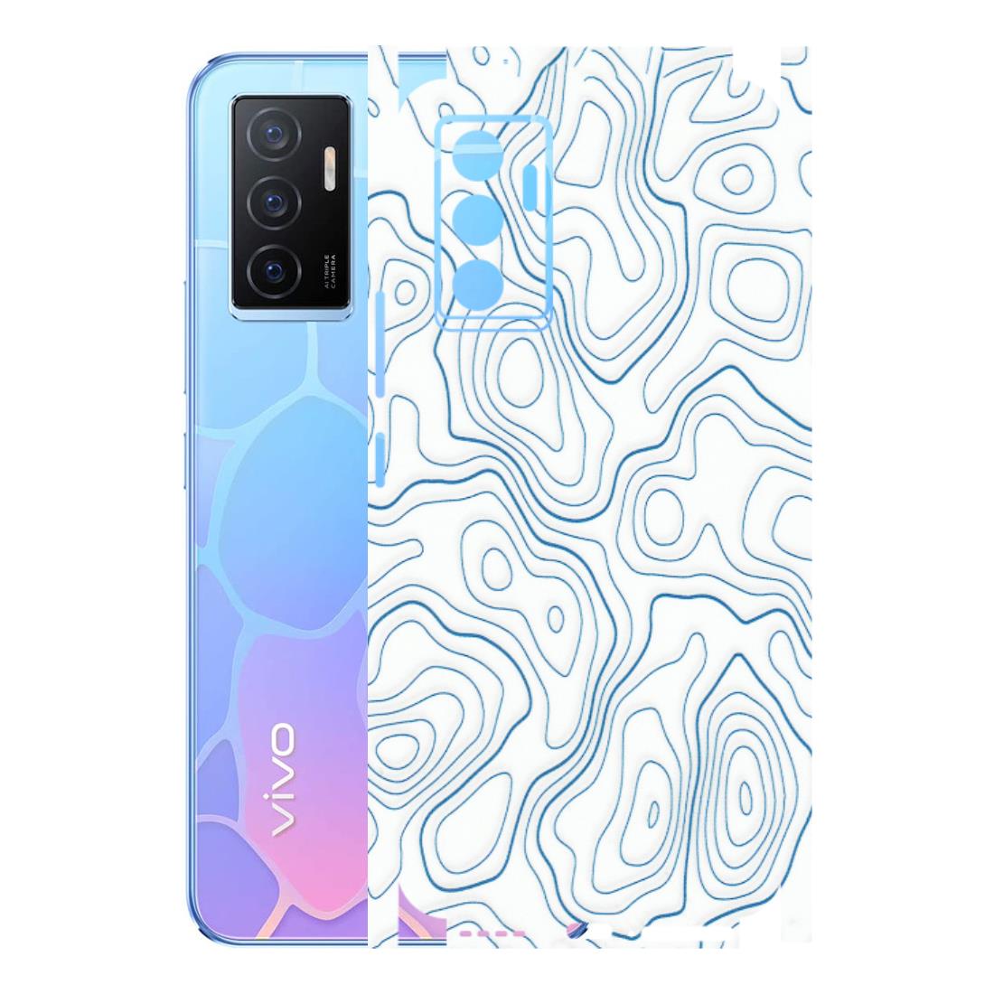 VIVO Y Series Phone Skins (All Models) - Blue And White Swirls - Matte Finish (M-139) Vivo Y75