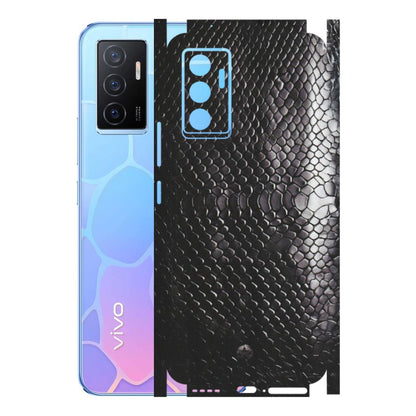 VIVO Y Series Phone Skins (All Models) - Black Snack Leather - Matte Finish (M-147) Vivo Y75