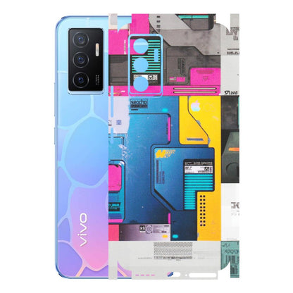 VIVO Y Series Phone Skins (All Models) - Colourfull Motherboard Internals - Matte Finish (M-55) Vivo Y75