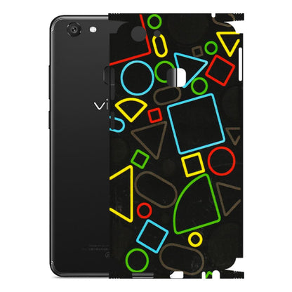 VIVO Y Series Phone Skins (All Models) - Black Shapes - 3D Embossed Finish (L-131) Vivo Y79