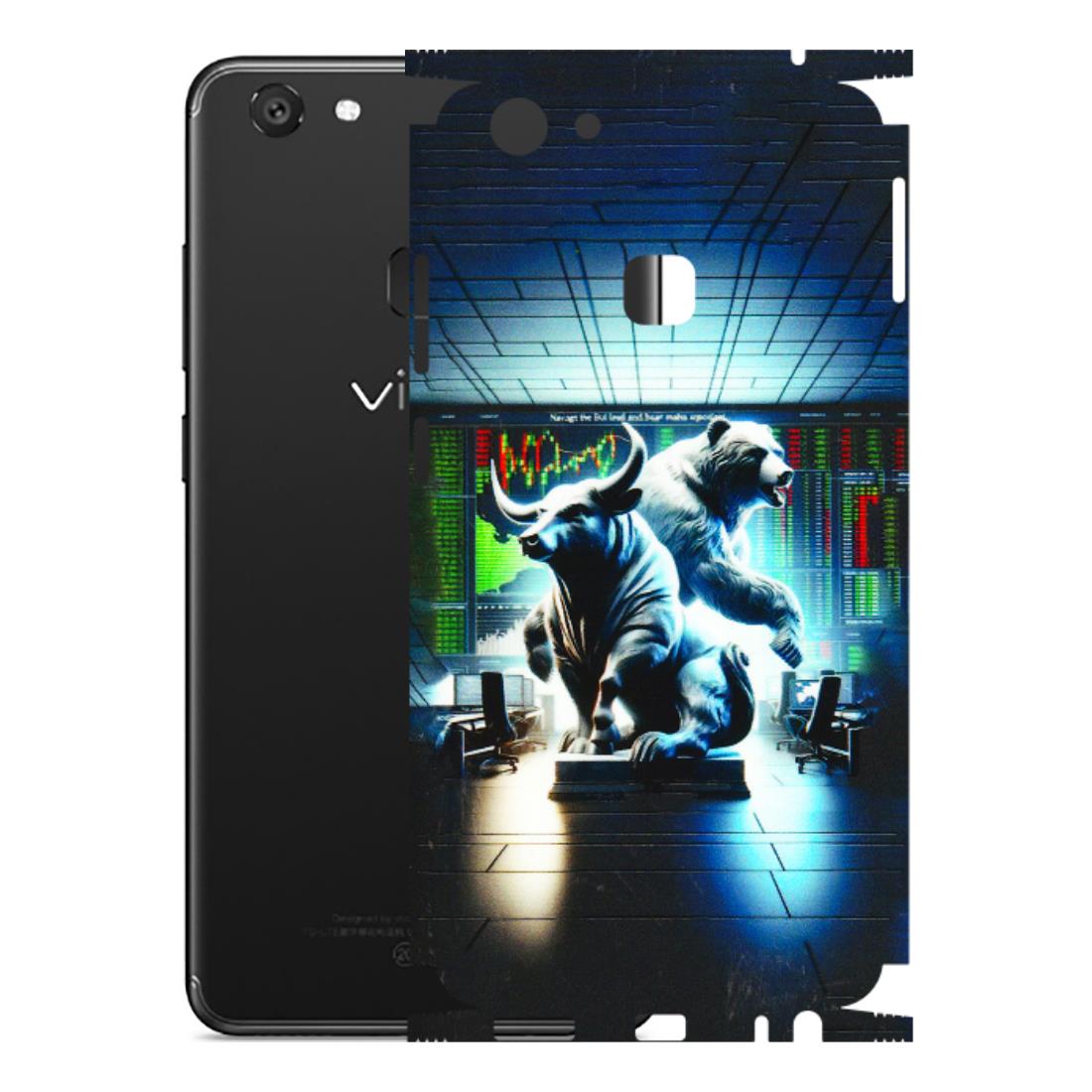 VIVO Y Series Phone Skins (All Models) - Stock Market Sensex Bear vs Bulls - 3D Embossed Finish (L-15) Vivo Y79