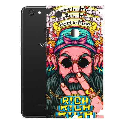 VIVO Y Series Phone Skins (All Models) - Battle King Dude Face - 3D Embossed Finish (L-178) Vivo Y79