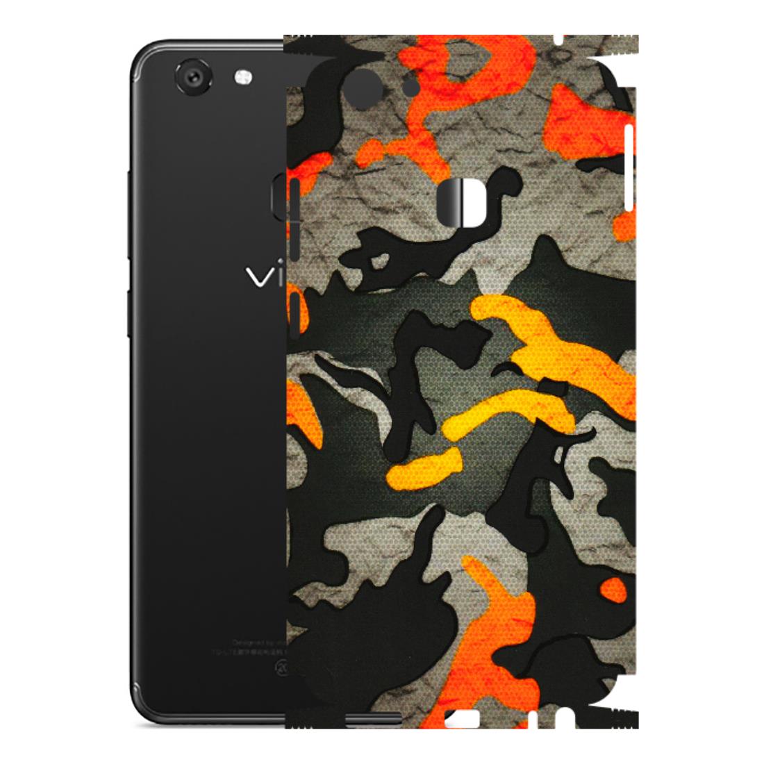 VIVO Y Series Phone Skins (All Models) - Orange Camouflage - 3D Embossed Finish (L-204) Vivo Y79