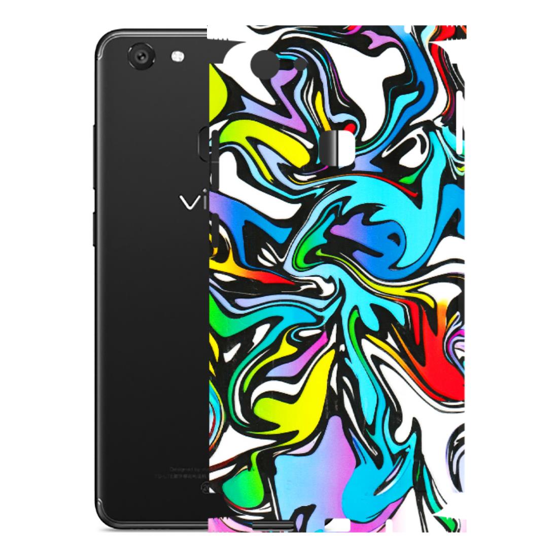 VIVO Y Series Phone Skins (All Models) - Abstract Colour Paints - 3D Embossed Finish (L-271) Vivo Y79