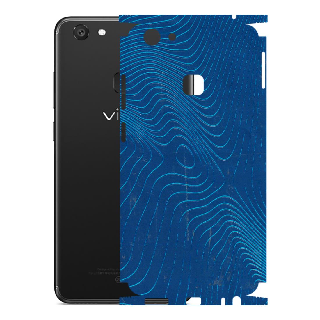 VIVO Y Series Phone Skins (All Models) - Abstract Blue Line Map - 3D Embossed Finish (L-272) Vivo Y79