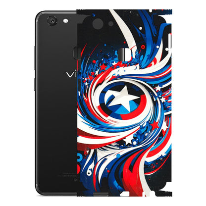 VIVO Y Series Phone Skins (All Models) - Captain America Logo - 3D Embossed Finish (L-307) Vivo Y79