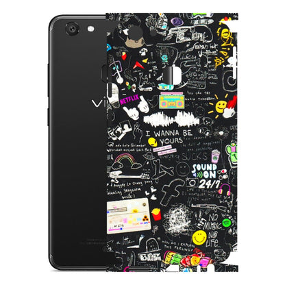 VIVO Y Series Phone Skins (All Models) - Black Creatives Doodles - 3D Embossed Finish (L-311) Vivo Y79