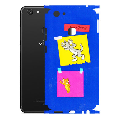 VIVO Y Series Phone Skins (All Models) - Tom N Jerry Sticky Notes - 3D Embossed Finish (L-88) Vivo Y79