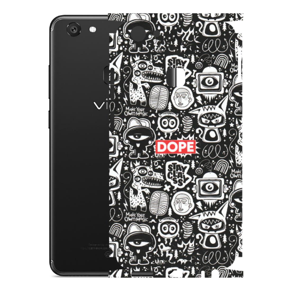 VIVO Y Series Phone Skins (All Models) - Dope Stay Classy Black Doodles - Matte Finish (M-126) Vivo Y79