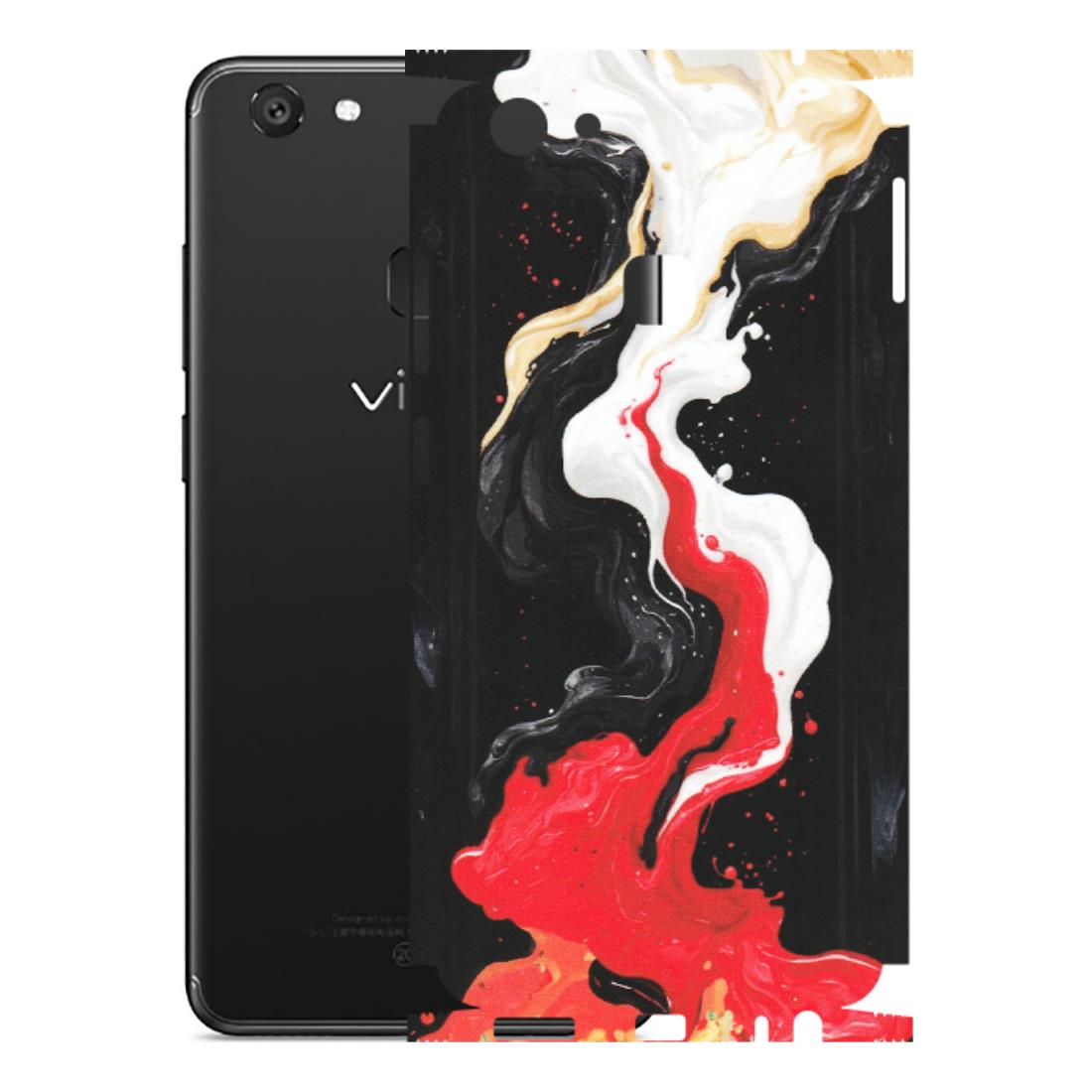 VIVO Y Series Phone Skins (All Models) - Black Red White Paint Splash Fusion - Matte Finish (M-56) Vivo Y79