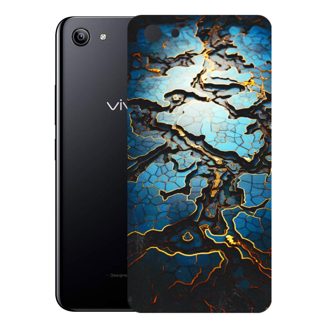 VIVO Y Series Phone Skins (All Models) - Blue Gold Abstract - 3D Embossed Finish (L-11) Vivo Y81I