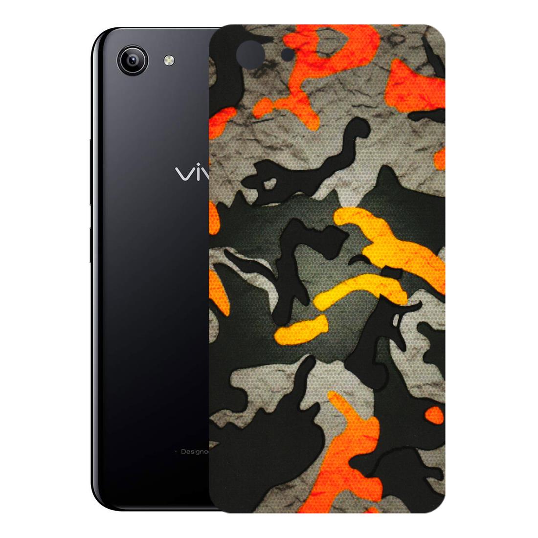 VIVO Y Series Phone Skins (All Models) - Orange Camouflage - 3D Embossed Finish (L-204) Vivo Y81I