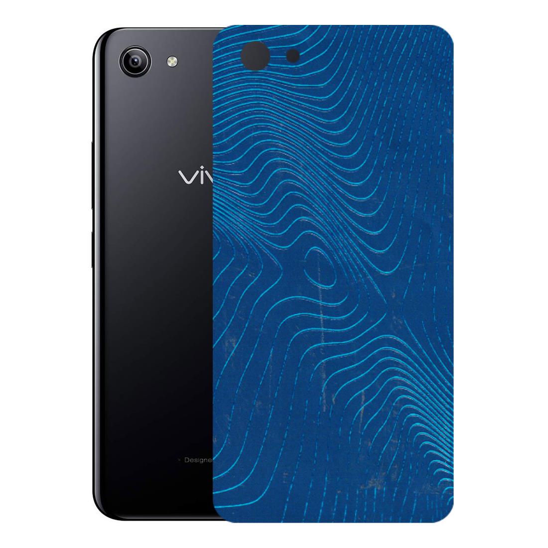 VIVO Y Series Phone Skins (All Models) - Abstract Blue Line Map - 3D Embossed Finish (L-272) Vivo Y81I