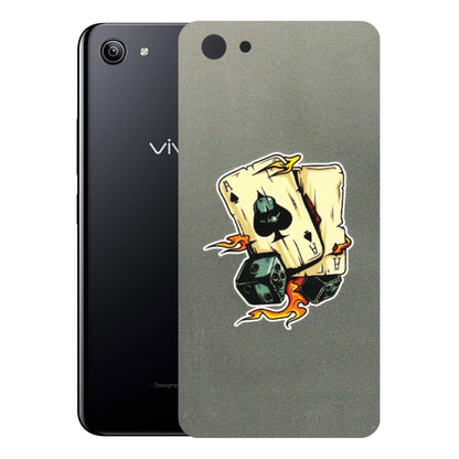 VIVO Y Series Phone Skins (All Models) - Grey Cards Of Ace - 3D Embossed Finish (L-77) Vivo Y81I