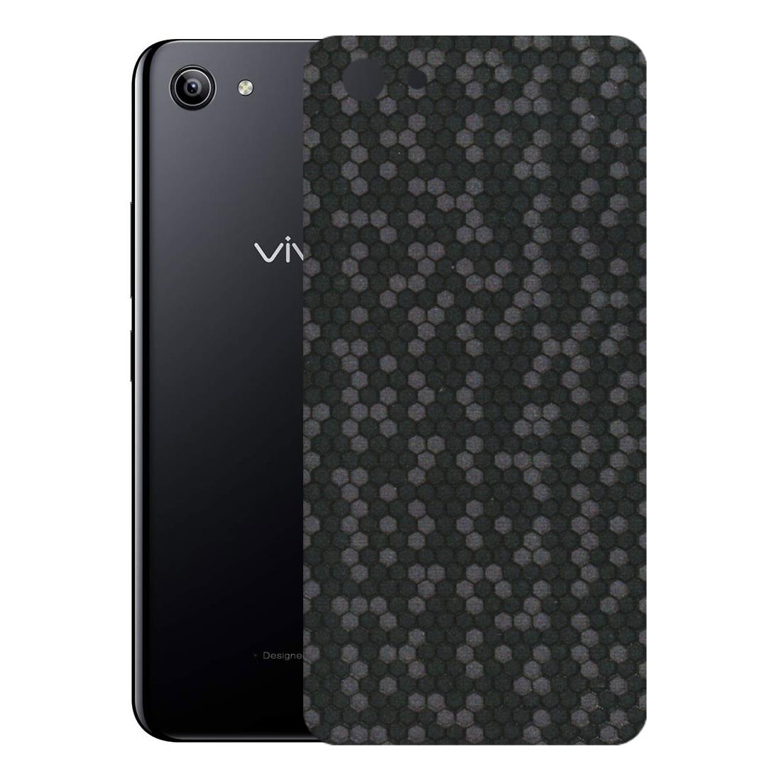 VIVO Y Series Phone Skins (All Models) - Black Grey Honeycomb Sober - 3D Embossed Finish (L-85) Vivo Y81I