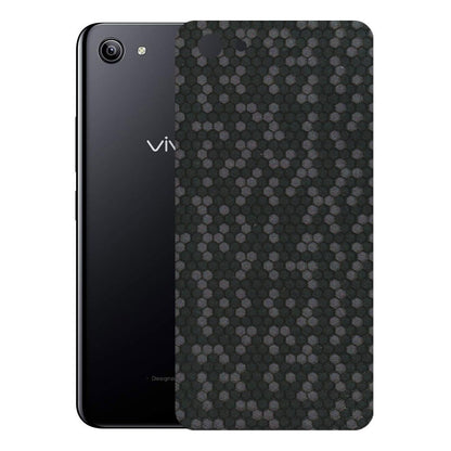 VIVO Y Series Phone Skins (All Models) - Black Grey Honeycomb Sober - 3D Embossed Finish (L-85) Vivo Y81I